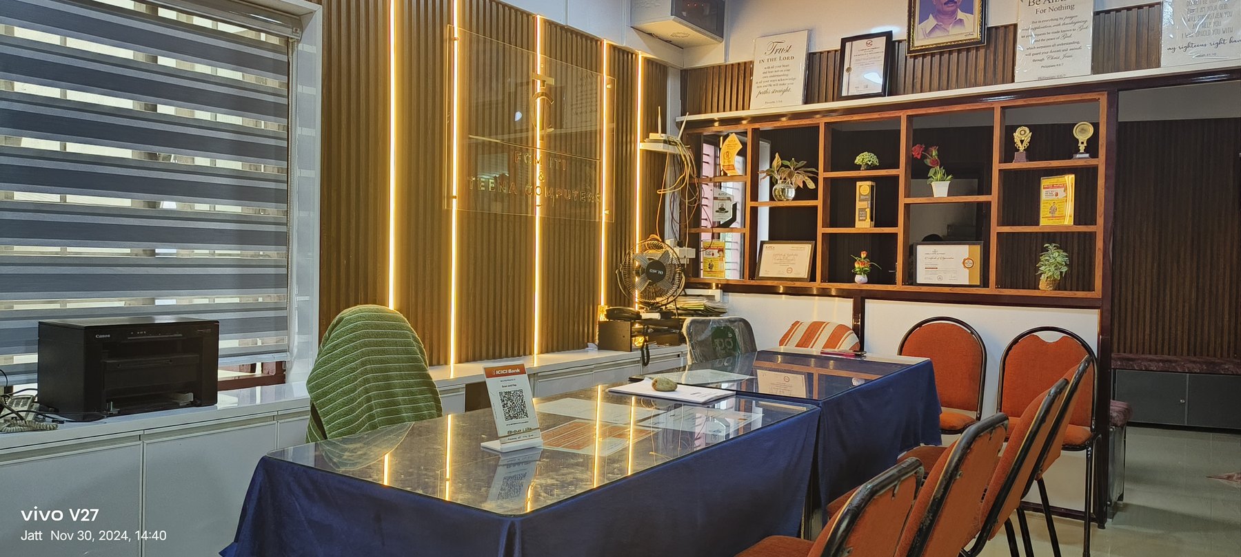Teena Computers office and counselling area in Anchal